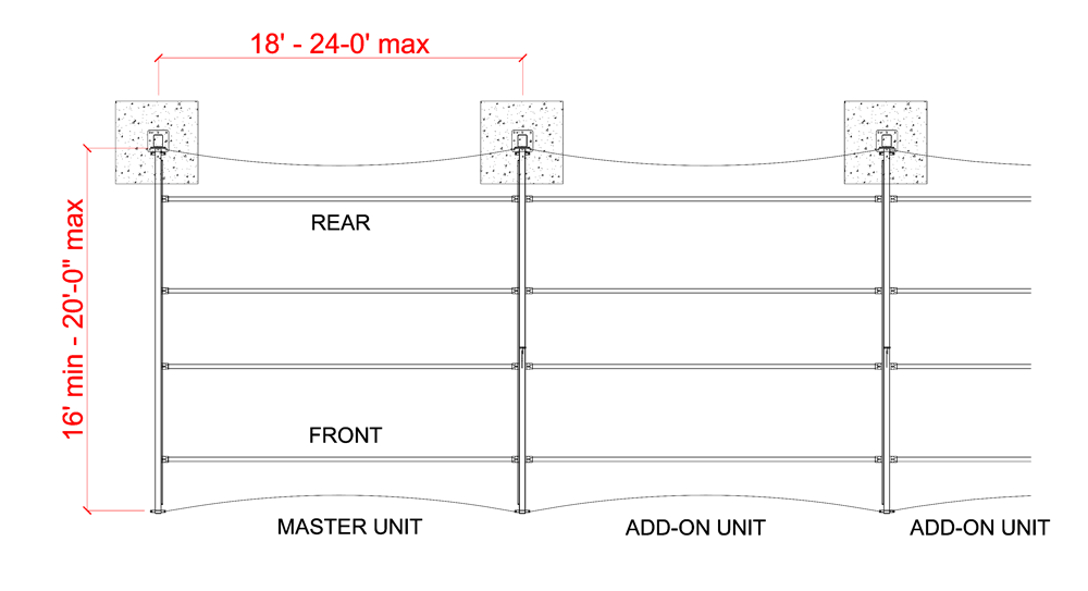 18' - 24-0' max layout