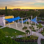 Apollo Sunguard partnered with a firm to provide a shade solution for Daisy Stocking Park in Daytona Beach, Florida.