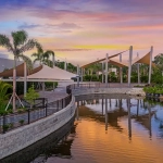 The Ora in Sarasota, FL has majestic shade sales as part of its Plaza Terrace.